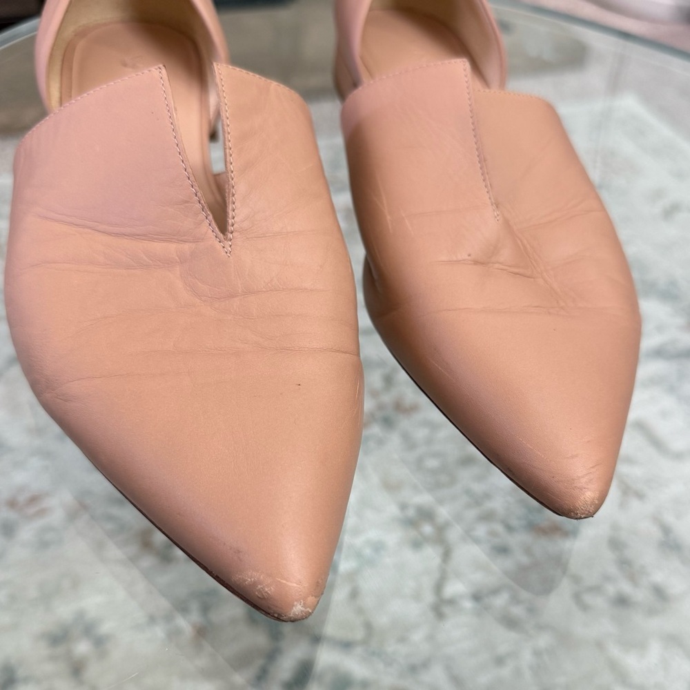 Vince Designer Tan Pinkish Made In Italy Darlington Flats Women’s Size 9 - Picture 11 of 14